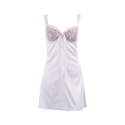Lace Trim Camisole Mini Dress