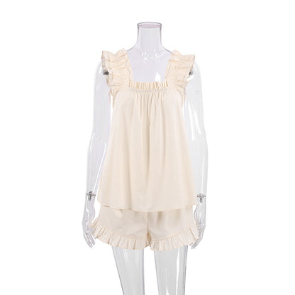 French Cotton Camisole Pajama Set