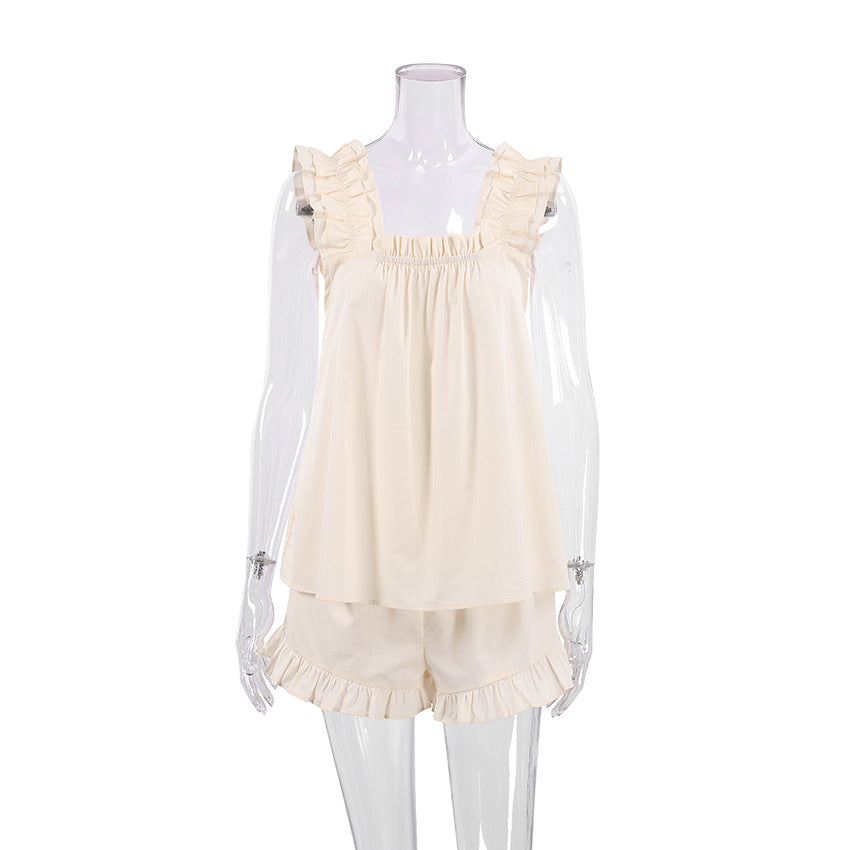 French Cotton Camisole Pajama Set