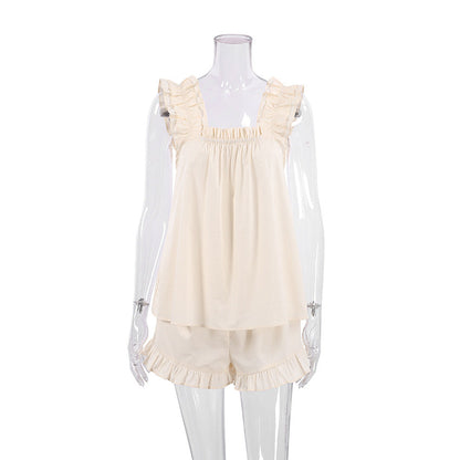 French Cotton Camisole Pajama Set