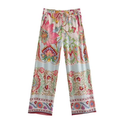 Printed Kimono Tunic Pants Set