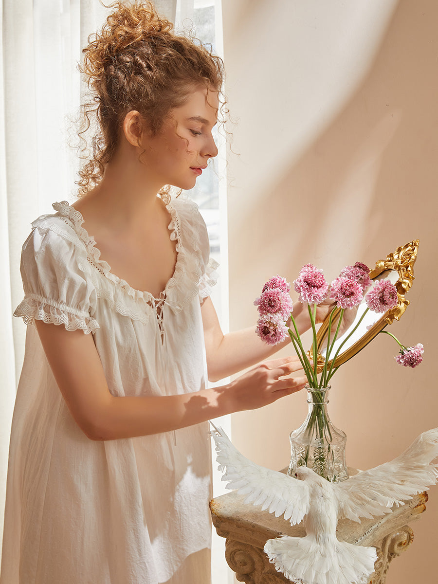 Cotton Princess Short Sleeve Nightdress