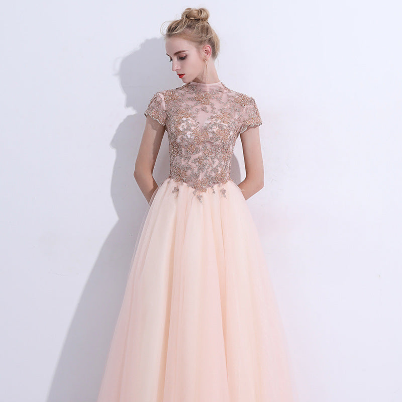 Lace Overlay Elegant Midi Dress