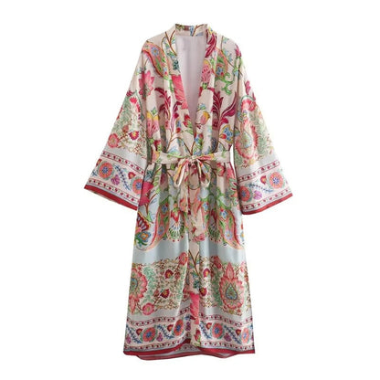 Printed Kimono Tunic Pants Set
