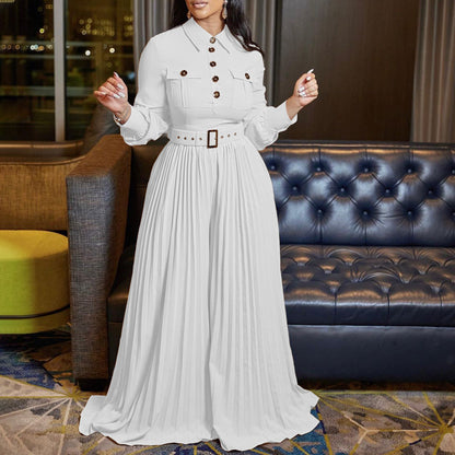 Long Sleeve Casual Utility Jumpsuit