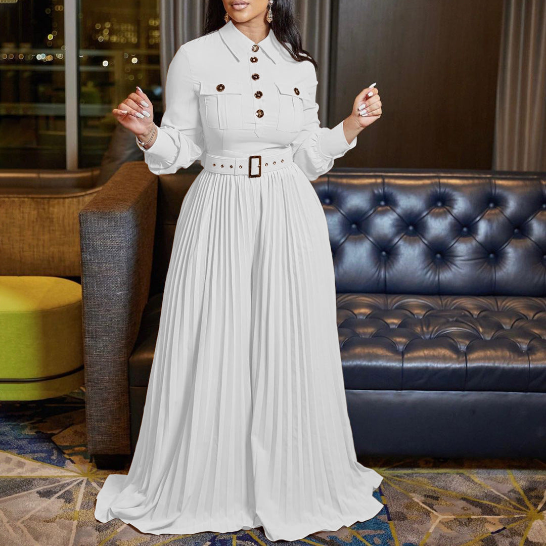 Long Sleeve Casual Utility Jumpsuit