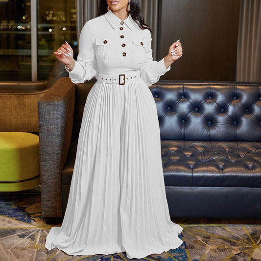 Long Sleeve Casual Utility Jumpsuit