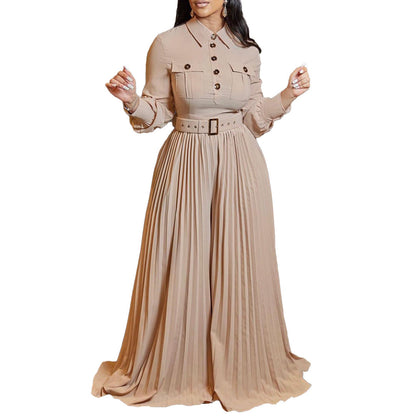 Long Sleeve Casual Utility Jumpsuit